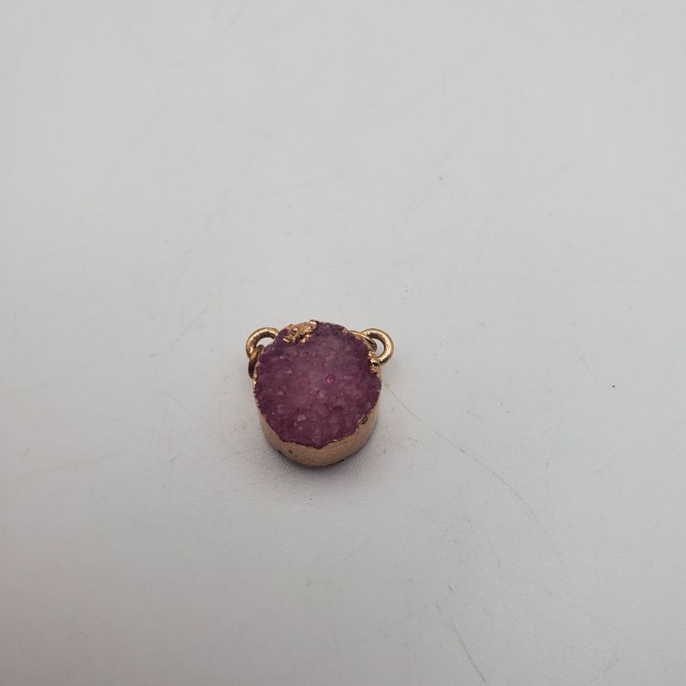 Pinkish purple geode‎ necklace pendant earthy natural gift